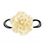 Floare cu snur pentru decor gat sau mana PRL50GG Crem